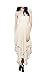 CA Fashion Women's Sleeveless Floral Lace Tiered Long Irregular Party Dress,Beige,Small