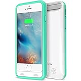 iPhone 6S Battery Case - iPhone 6 Battery Case, Trianium Atomic S iPhone 6 6S Portable Charger Charging Case [White/Turquoise]-3100mAh Battery Pack Juice Bank [MFI Apple Certified]