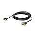 DTech 10ft Ultra Thin Flat Computer Monitor VGA Cable 15 Pin Male to Male Connector SVGA Wire 10 Feet - Black