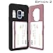 Galaxy S9, SKINU [Galaxy S9 Wallet Case] Galaxy S9 Charger Dual Layer Hidden Credit [S9 Card Case] Holder ID Slot Card Case with Inner USB Type C Adapter and Mirror for Galaxy S9 (2018) - Rose Gold