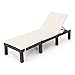 Christopher Knight Home Jamaica Outdoor Wicker Chaise Lounge with Water Resistant Cushion, Multibrown / Cream