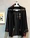 ETAOLINE Sleep Shirts for Women Button Down Shirts Long Sleeve Sleepwear Swimsuit Cover Ups Soft Pajama Tops Black