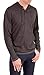 Men's Merino Wool Henley Hoodie - Everyday Weight - Wicking Breathable Anti-Odor - Charcoal Grey - L