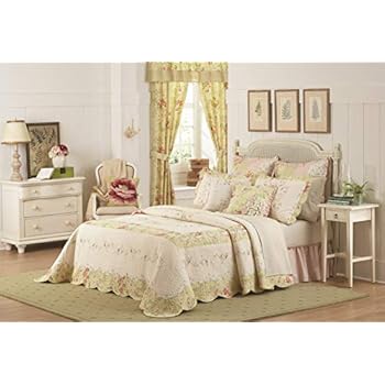 Amazon Com Mary Janes Farm Prairie Bloom Bedspread King Yellow
