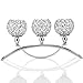 Candlestick Holders,WensLTD 17 Inch Three Crystal Candlesticks Home Coffee Table Decor Decorations Centerpiece for Dining/Living Room (Ship from US!!!) (Silver)