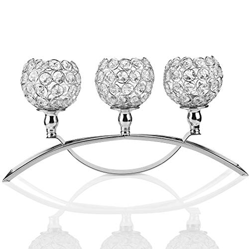 image for Tuscom@ US Fast Shipment Tuscom17InchThree Crystal Candlestick,alentin