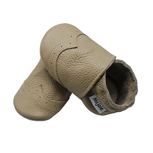 image for Mejale Baby Shoes Soft Sole Leather Crawling Moccasins Infant Toddler 