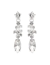 Youfir - Juego de collar y pendientes de cristal austriaco con diamantes de imitación, para mujer, aleación, B079CXC6P1_US