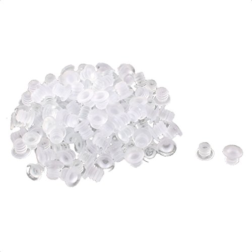 uxcell Rubber Home Furniture Cabinet Drawer Table Soft Stem Bumpers 5mm Dia 100pcs Clear