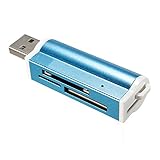 M.Way Portable USB2.0 Multi Micro SD M2 TF MMC SDHC MS Memory Card Reader blue