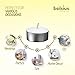 BOLSIUS 40 Pack Unscented Tea Lights - 6 Hours - Premium European Quality - Consistent Smokeless Flame - 100% Cotton Wick - Dinner, Wedding, Party, Restaurant, Spa, Church, & Home Décor Tealights