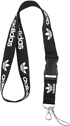 adi Lanyard Keychain Holder for Phones ID Badge holer Bags Neck Lanyard (Black)