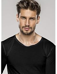 MiaBella - Collar de cadena de eslabones cubanos de corte diamante de 0.138 in de plata de ley 925 maciza italiana para hombre y mujer, 40,64 - 45,72 - 50,8 - 55,88 - 60,96 - 26.0 - 30.0 in