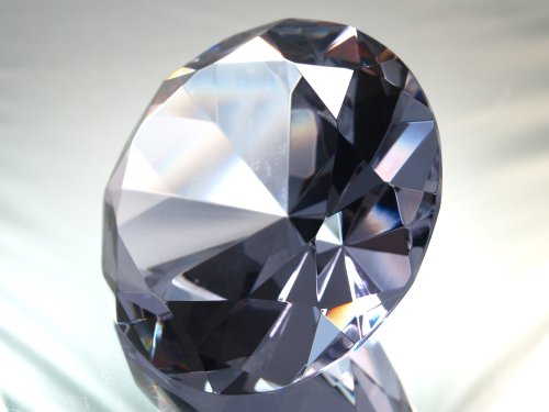 100mm Amethyst Crystal Diamond Jewel Paperweight