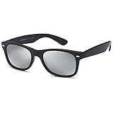 GAMMA RAY Polarized UV400 Sunglasses Small – Mirror Silver Lens on Black Frame