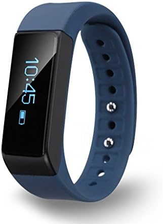 Waterproof Health Smart Bracelet Wireless Bluetooth 4.0 Pedometer Wristband Fitness Monitor Activity Health Tracker Watch Sleep Monitor Watch Compatible with Android 4.3 IOS 7.0 Smartphones(Blue)