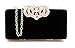 Shiratori Crown Purses and Handbags Evening Bags and Clutches,black