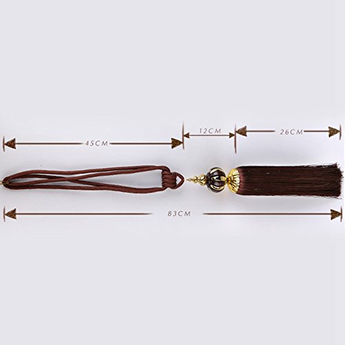 BERTERI 1 Pair Window Curtain Tassel Tiebacks, Elegant Black Curtains Hanging Ball Holdback Living Room Supplies Window Treatment Accessories