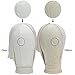 BHD BEAUTY Poly Block Professional Mannequin Head Set (Stand + T Pins + Wig Grip) for Make Display Style Dry Wig With Mount Hole Black 24''