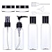 eBoot 9 Pieces Travel Bottle Set Air Travel Bottles Toiletries Liquid Containers for Cosmetic Make-up (Black)