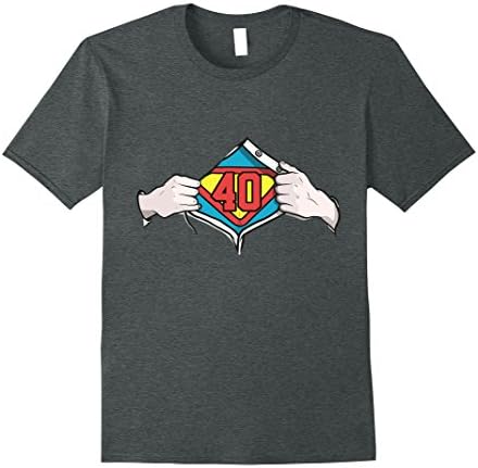 Mens 40th birthday t shirt 1977 Large Dark Heather