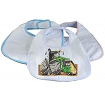 John Deere Baby Stuff TRACTOR JOHN DEERE Koolart BABY BIB (Personalised and choice of ribbing colour FREE)2020