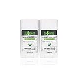 Organic Deodorant by Sky Organics (2 pack)- 100% Natural Antiperspirant- Aluminum-Free, Vegan, Fragrance-free, Gender Neutral, Non-GMO, Paraben-Free 24H Protection for Him & Her- Handmade in USA