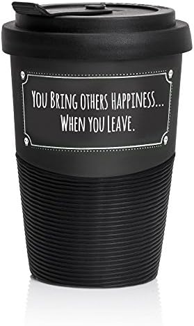 Travel-Mug „Happiness...when you leave “ by Misfortune Cookies