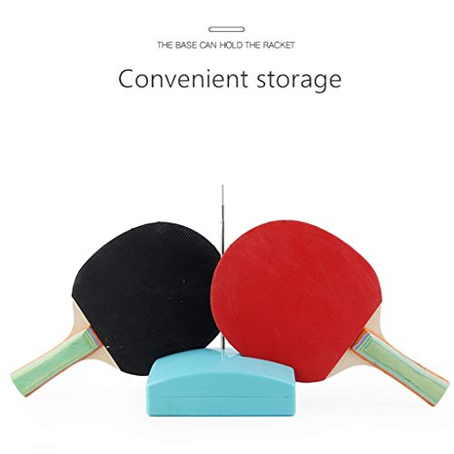 Training Toy for Kids - Table Tennis Trainer with Elastic Soft Shaft, Leisure Decompression Sports 2 Table Tennis Paddle & 4 Ping Pong Balls - Best Interaction Gifts for Boys and Girls (♥ A)