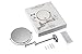 GloRiastar 5X Wall Mounted Makeup Mirror - Double Sided Magnifying Makeup Mirror for Bathroom, 8 inch Extension Polished Chrome Finished Mirror