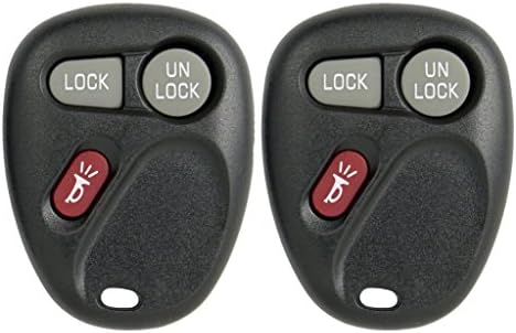 2 Keyless Entry Car Key Fob Replacement Mushan Remote Key for 2002 Cadillac Escalade, 2001 2002 Chevrolet Silverado 1500 2500 3500/Tahoe/GMC Sierra 1500 2500 3500/GMC Yukon KOBLEAR1XT 15042968
