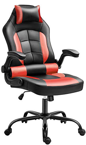 Gaming Chair, Cadcah Ergonomic Computer Chair Reclining High Back Office Chair Height Adjustment Desk Chair with…