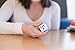 Focus Cube - Fidget Cube Toy For Anxiety Stress Relief Attention Focus For Children / Adult Gift ADHD (White / Blue)