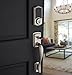 Kwikset 99160-008 SmartCode ZigBee Touchscreen Smart Lock works with Echo Plus & Alexa, featuring SmartKey, Satin Nickel