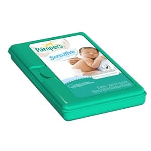 Pampers Sensitive Wipes Hard Case Travel Pack 12 Count