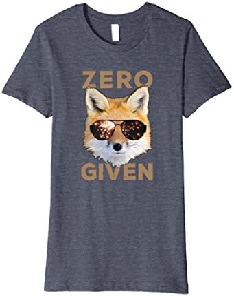 Womens Zero Fox Given - Funny Pun T-shirt [Premium] Large Heather Blue
