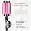 3-Barrel-Hair-Waver-BESTOPE-Hair-crimpersTongs-25mm-Hair-Curling-Iron-Tourmaline-Ceramic-Curling-Wand-Beach-Wave-for-Long-Hair-Styling-with-2-Temperature-Mode-Control-Pink 3 Barrel Hair Waver, BESTOPE Hair crimpers/Tongs 25mm Hair Curling Iron Tourmaline Ceramic Curling Wand Beach Wave for…