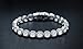 NYC Sterling Women 8MM Floral Halo Cubic Zirconia Design Tennis Bracelet