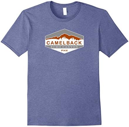 Men's Camelback Mountain Echo Canyon T-Shirt Arizona Hiking Tee Medium Heather Blue