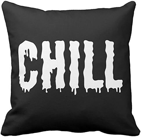 GENYOLO TUMBLR ROOM CHILL PILLOW. 16x16 inches, Black and White