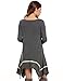 Meaneor Shirt Dress for Women, Womens Long Sleeve Casual Irregular Hem Loose Tunic Shirt Dress-Valentine's Days Gift for Her(Dark Grey,S)