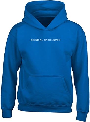 Hashtag Bengal Cats Lover - Adult Hoodie L Royal