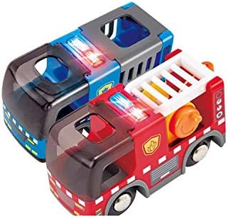 hape emergency services vehicle playset
