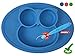 Owl Silicone Placemat - Spill Proof Suction Plate for Baby, Kids, Children, Toddlers by Angel Home (Blue)