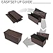 Otto & Ben Folding Box Chest with Memory Foam Seat Tufted Faux Leather Trunk Bedroom Ottomans Bench Foot Rest Stool, 30 Inch, Brown