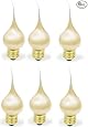 2x 7.5 Watt Hand Dipped Champagne Silicone Bulbs – Amber Light, Standard Socket