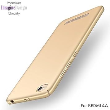 Wow Imagine All Sides Protection "360 Degree" Sleek Rubberised Matte Hard Case Back Cover For Xiaomi Mi Redmi 4A (Champagne Gold)