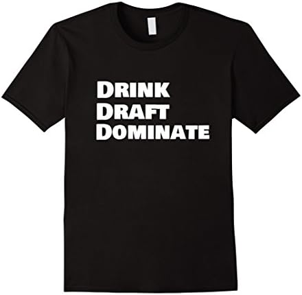 Mens Fantasy Football T-Shirt Large Black