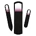 World's Best Tweezers Professional 3-Piece Manicure & Pedicure Set – Handmade in Czech Republic – Crystal Glass - Never Wears Out - Manicure File Great for Natural & Acrylic Nails - Pink
