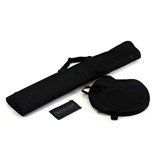 X-Dance (TM) 45 mm Professional Exotic Fitness Removable Pole Dance Stripper with 2 Black Portable Carry Bags Chrome Dancing Spinning Pole